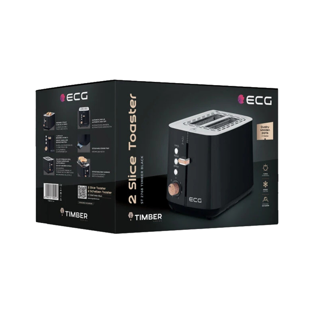 Тостер ECG ST 2768 Timber Black - изображение 12