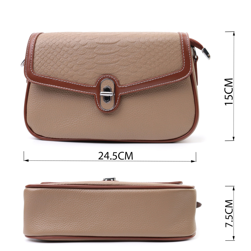 Сумка Vintage З натуральної шкіри Бежева (22620) - зображення 3