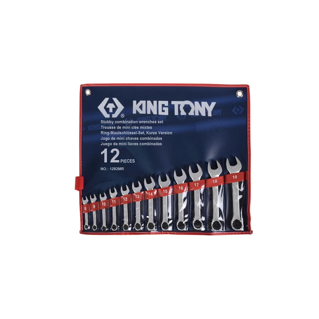 Ключ KING TONY комбінований укорочений 12шт., 8-19 мм (1282MR) - зображення 1
