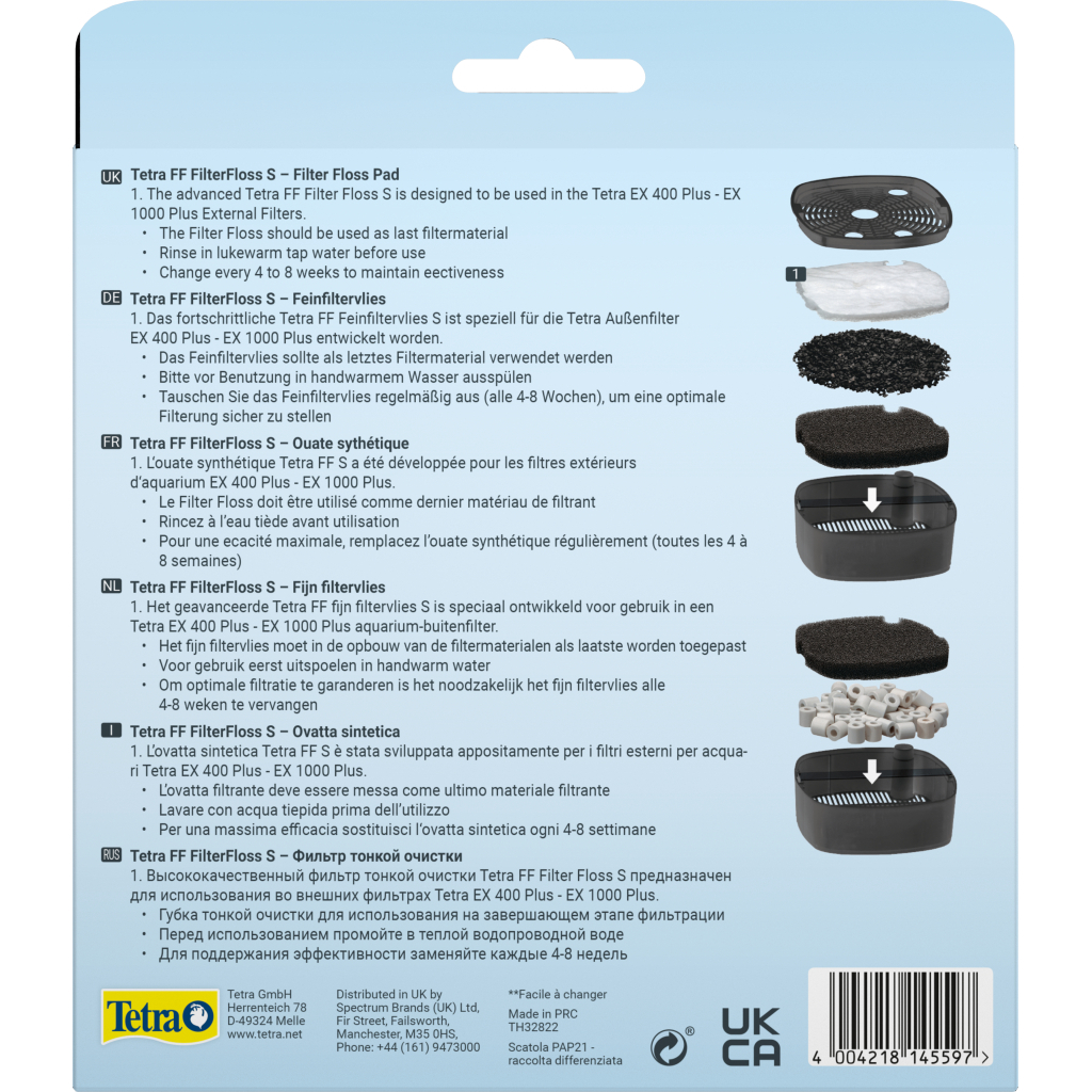 Наповнювач для акваріумного фільтра Tetra FF Tetratec EX 600/700/800 plus (4004218145597) - изображение 3