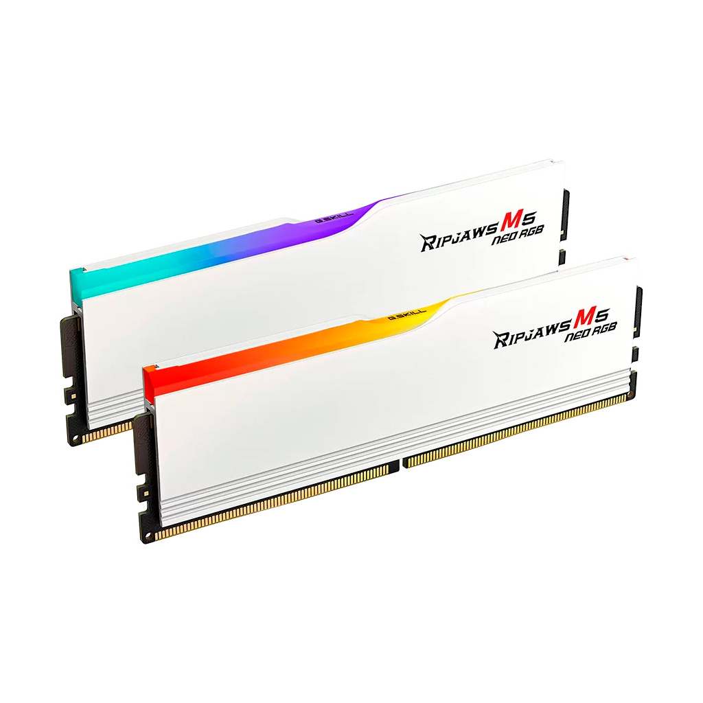 Модуль пам'яті для комп'ютера DDR5 48GB (2x24GB) 6000 MHz Ripjaws M5 Neo RGB Matte White G.Skill (F5-6000J3036F24GX2-RM5NRW) - изображение 2