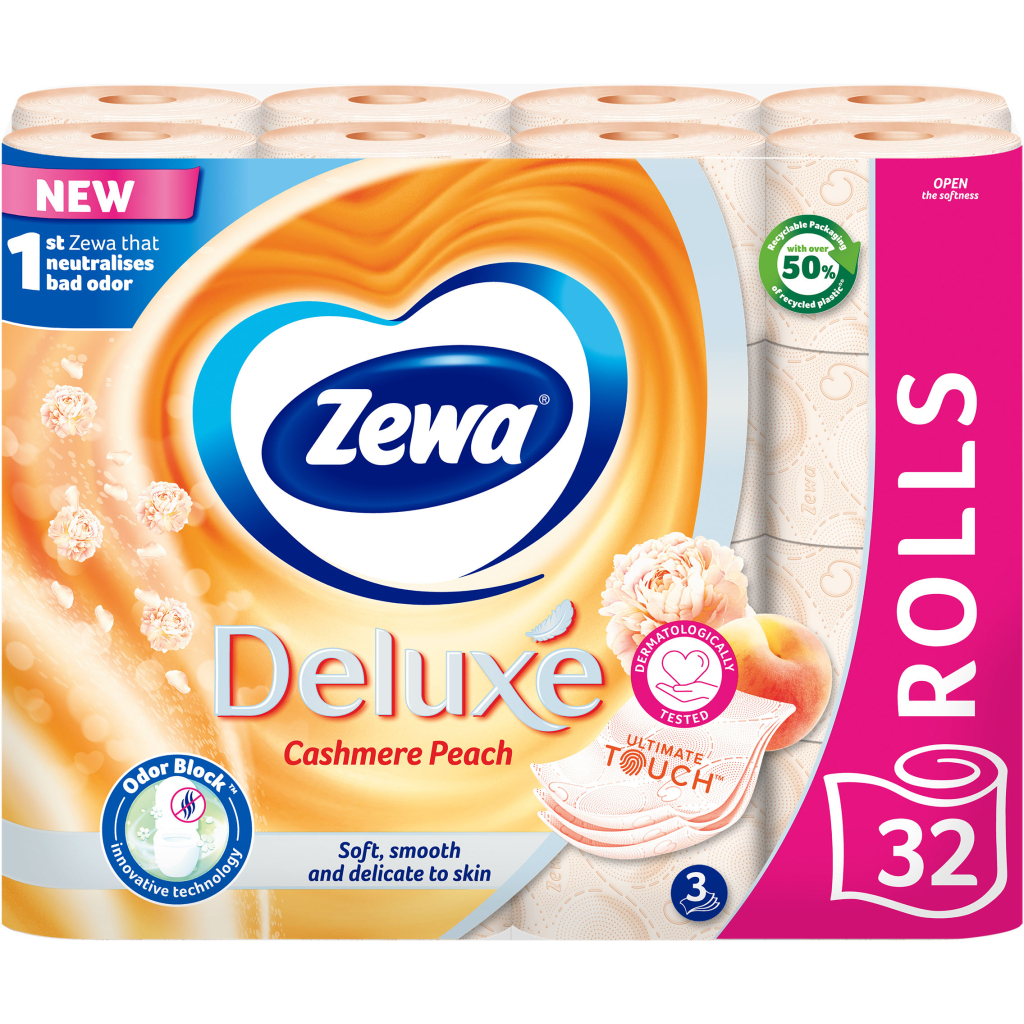 Туалетний папір Zewa Deluxe Персик 3 шари 32 рулони (7322542544631) - зображення 2