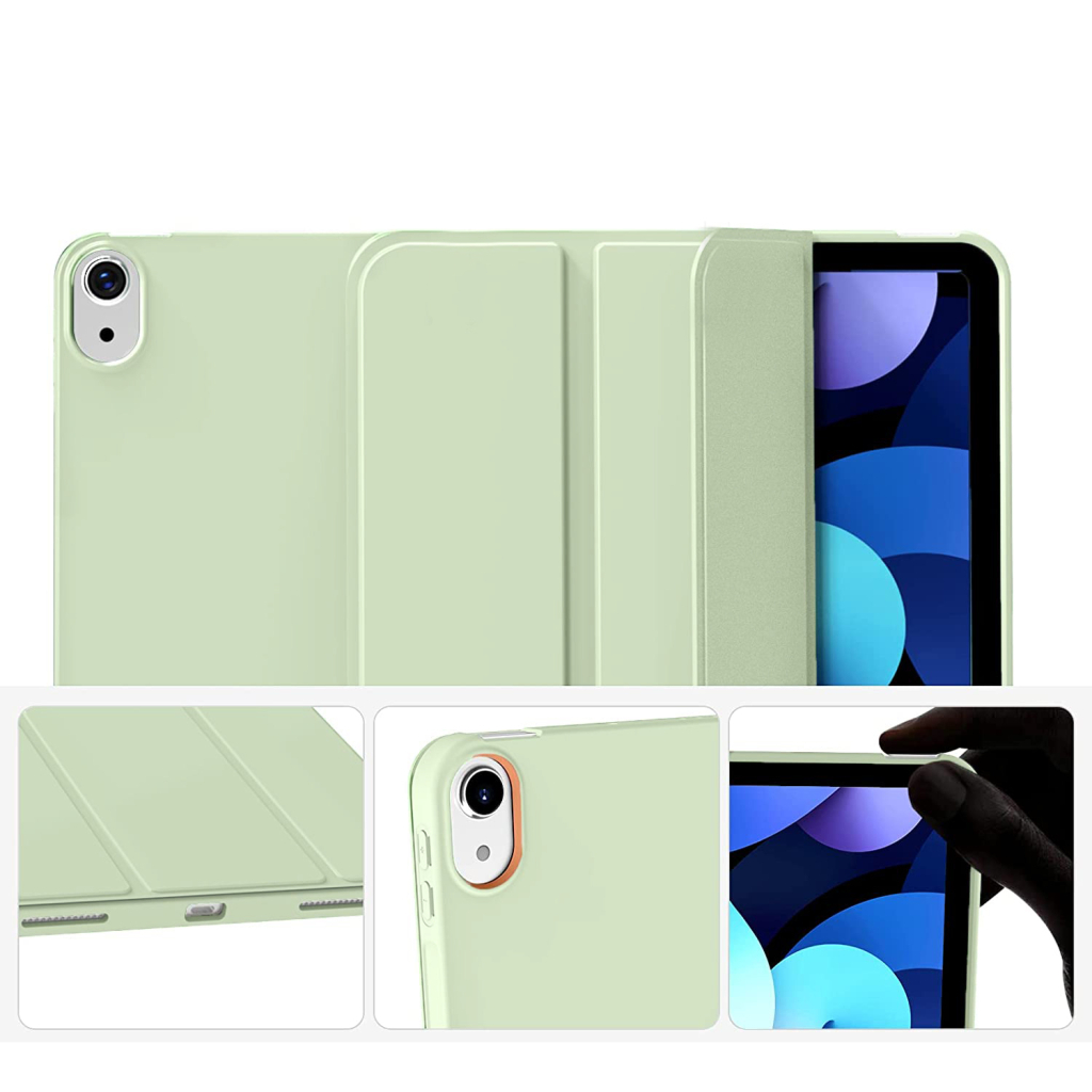 Чохол до планшета BeCover Tri Fold Soft TPU Silicone Apple iPad 10.9" 2022/24/11" 2025 Light Green (708520) - зображення 2