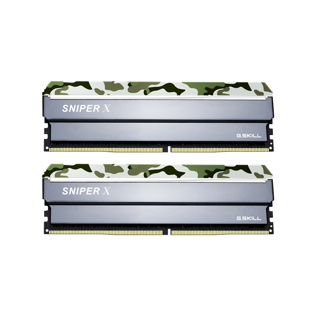 Модуль пам'яті для комп'ютера DDR4 16GB (2x8GB) 3200 MHz SniperX Classic Camo G.Skill (F4-3200C16D-16GSXFB) - изображение 1