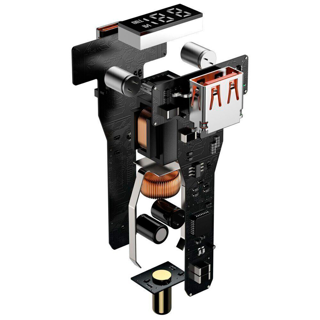 Зарядний пристрій Baseus Superme Digital Display PPS Dual Quick Charger Car Charger black (TZCCZX-01) - изображение 5