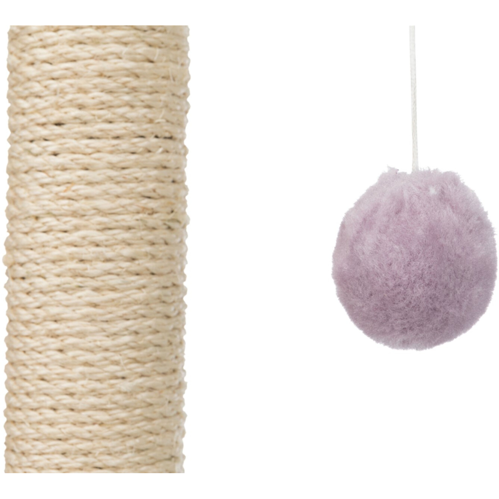 Дряпка (кігтеточка) для котів Trixie Junior Стовпчик-лапа з іграшками 40х38х50 см світло-бузковий (4011905429311) - изображение 4