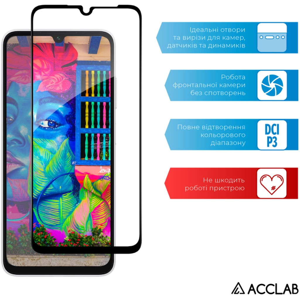 Скло захисне ACCLAB Full Glue Samsung A05S Black (1283126581908) - зображення 5