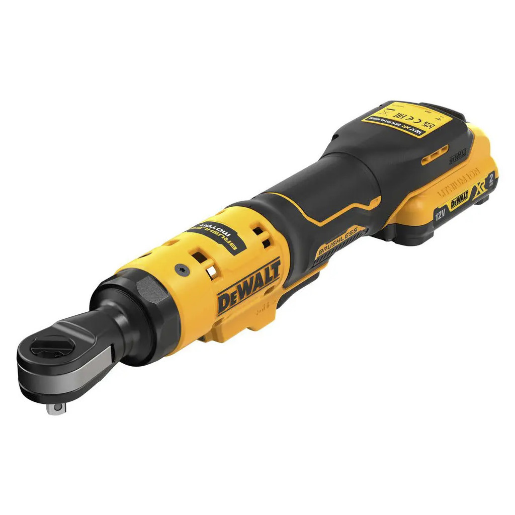 Гайковерт DeWALT кутовий, 12V XR Li-lon 2Ач, безщітковий, 54 Нм, сумка (DCF504D1) - зображення 1