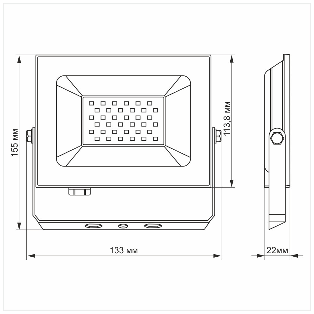 Прожектор TITANUM LED 30W 6000K TLF306 220V (TLF306) - изображение 3