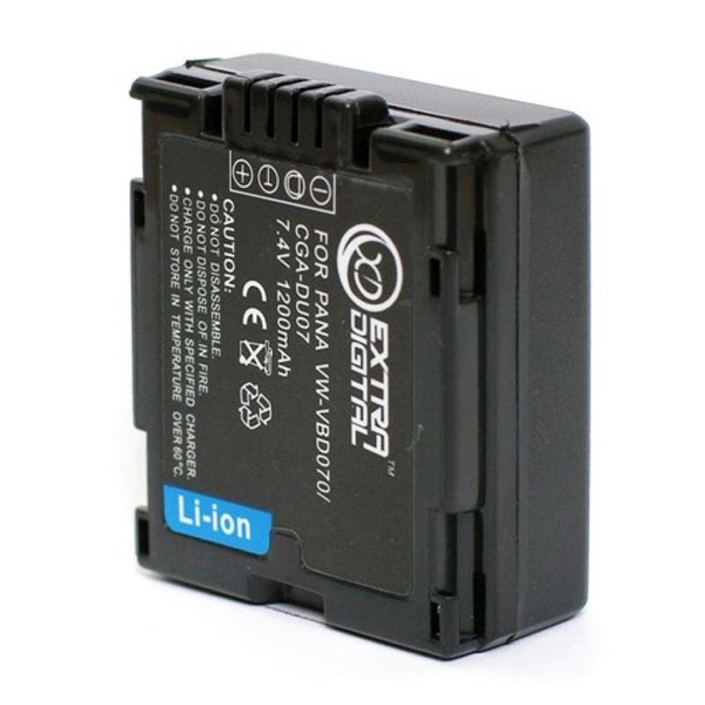 Акумулятор до фото/відео Extradigital Panasonic VW-VBD070, CGA-DU07 (BDP2581) - зображення 2