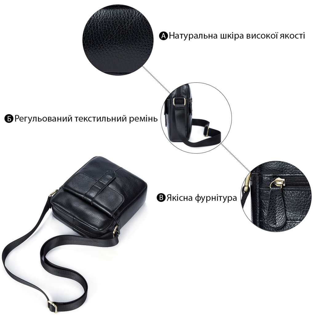 Сумка Vintage Флотар Чорна (14721) - зображення 4