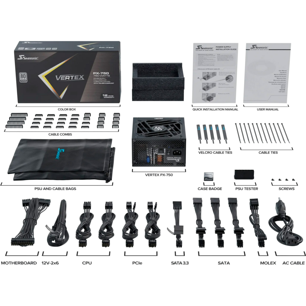 Блок живлення Seasonic 750W VERTEX PX-750 (VERTEX PX-750) - зображення 10