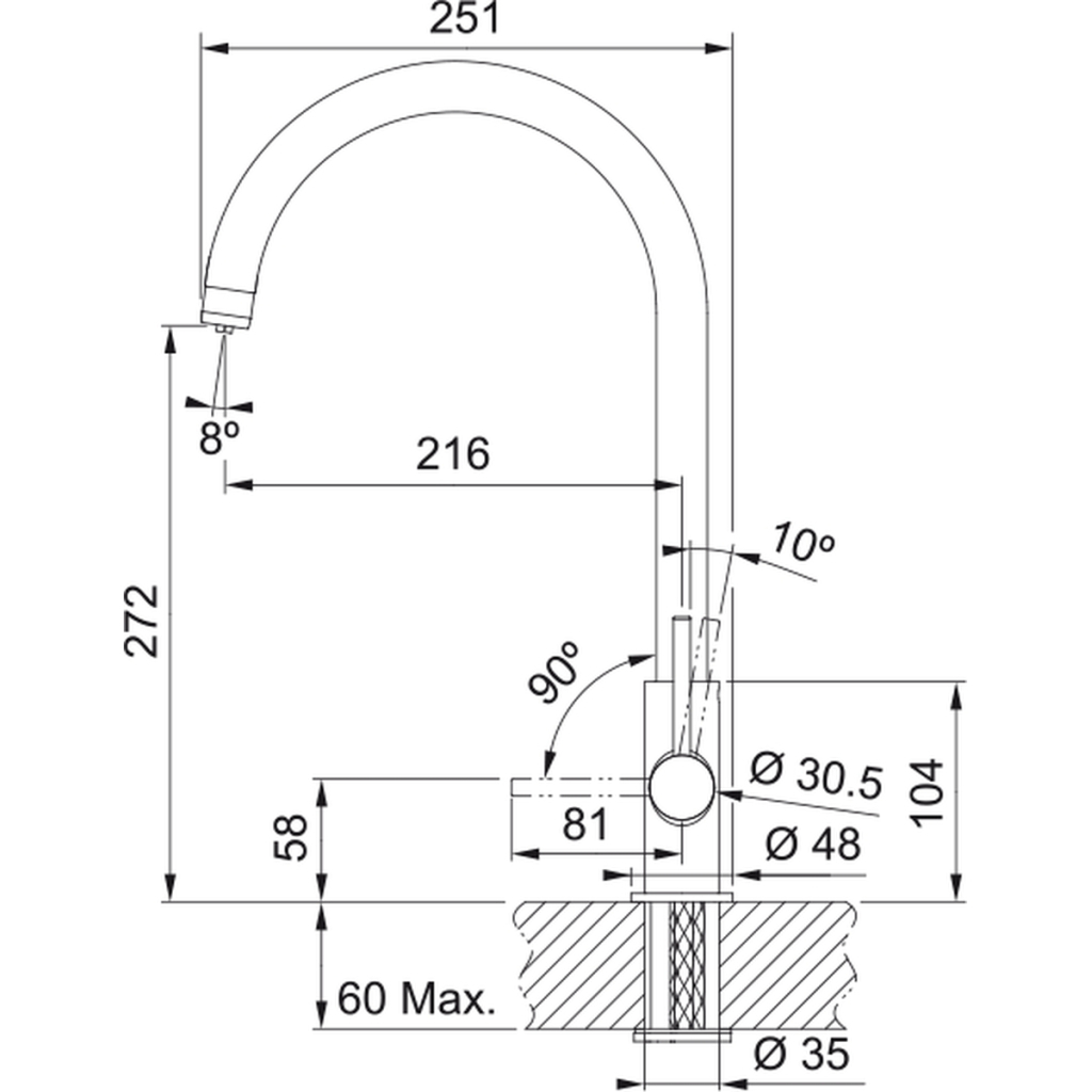 Змішувач Hansgrohe Lina Clear Water (120.0703.746) - зображення 3
