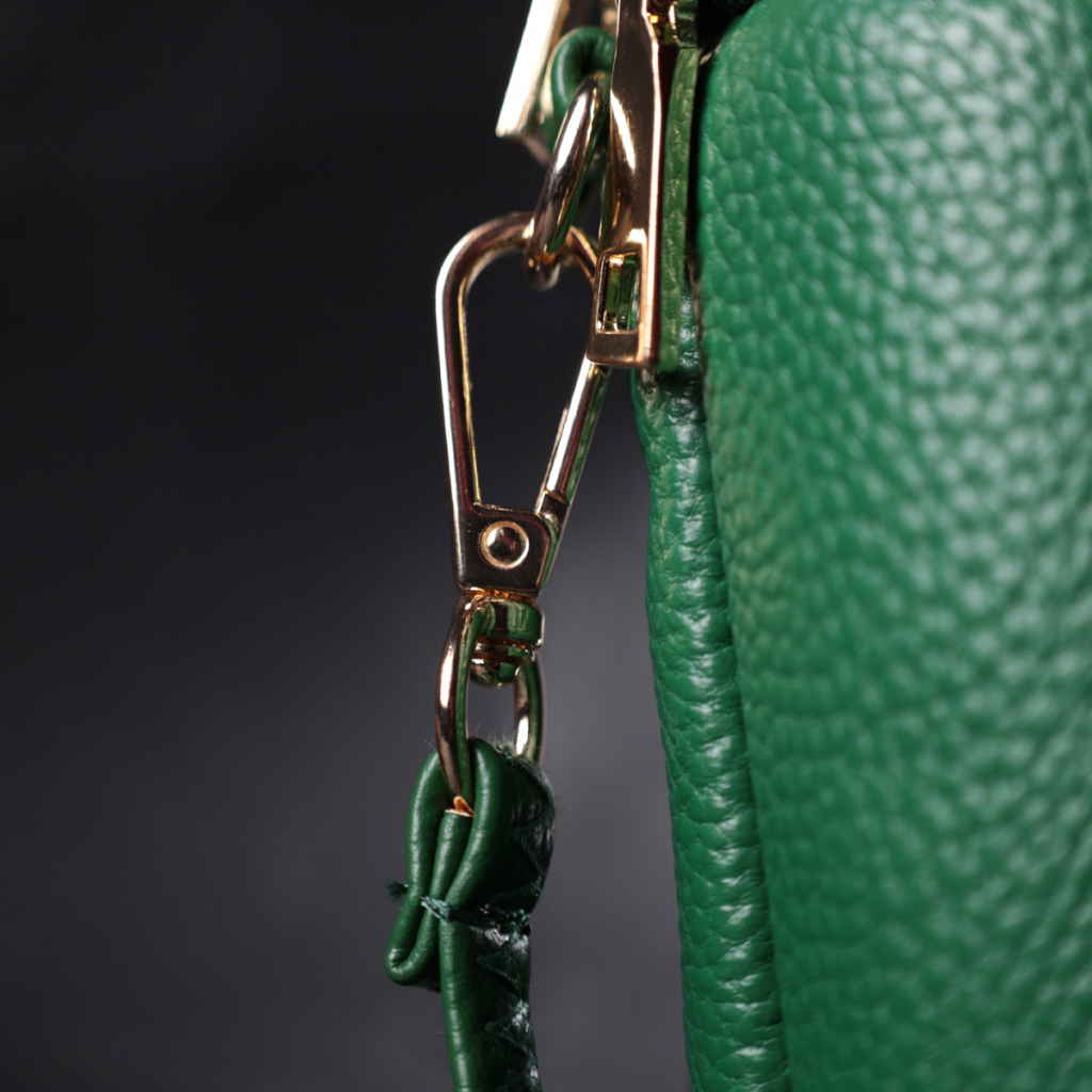 Сумка Vintage Жіноча з м'якої натуральної шкіри Зелена (22341) - зображення 10