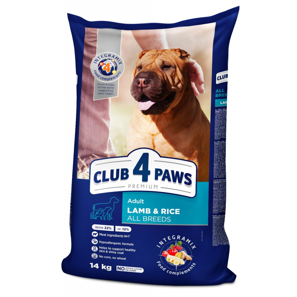 Сухий корм для собак Club 4 Paws Преміум. Ягня і рис 14 кг (4820083909573) - зображення 1