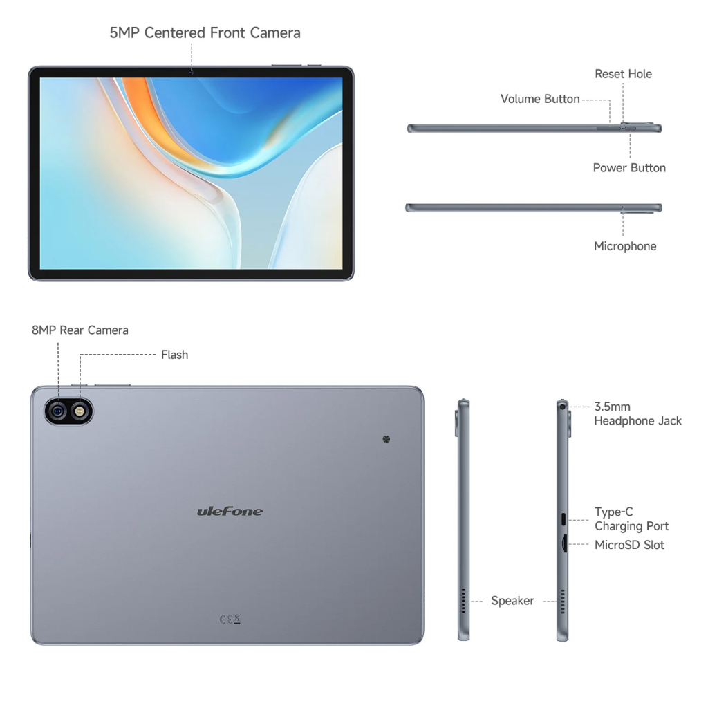 Планшет Ulefone Tab W10 10.1" 4/128GB Wi-Fi Space Grey (6975326663694) - зображення 6