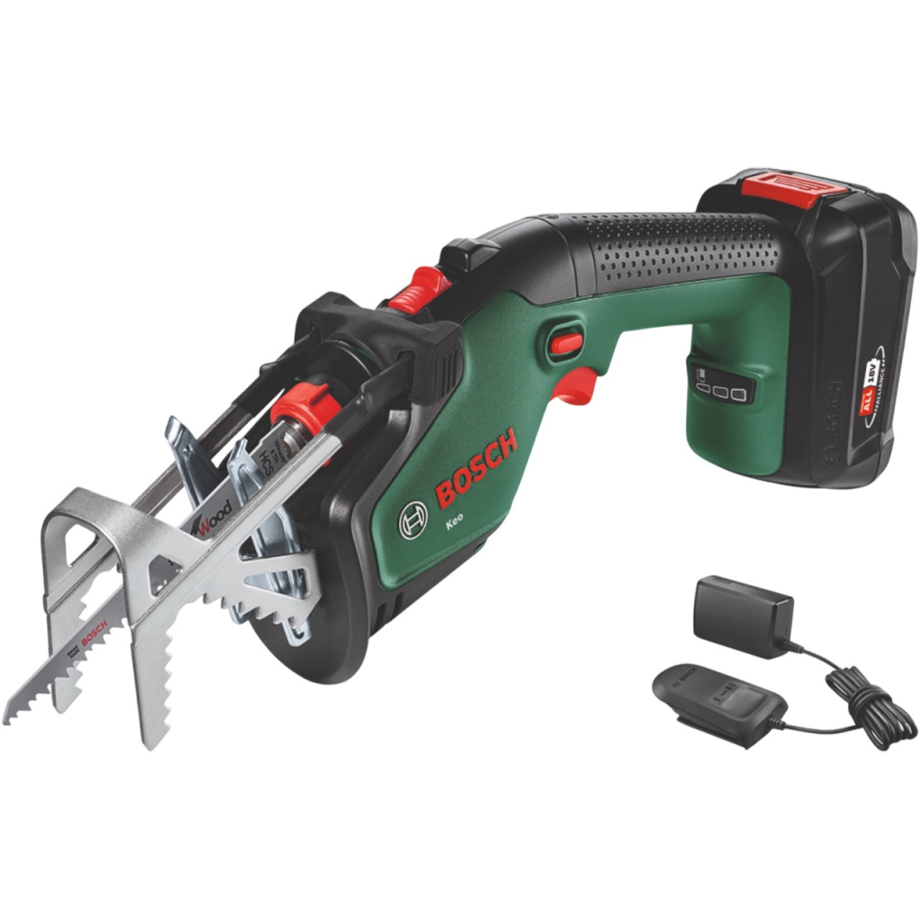 Шабельна пила Bosch KEO 18V, 2Ah, 80мм, ход 20мм (0.600.861.A00) - изображение 1