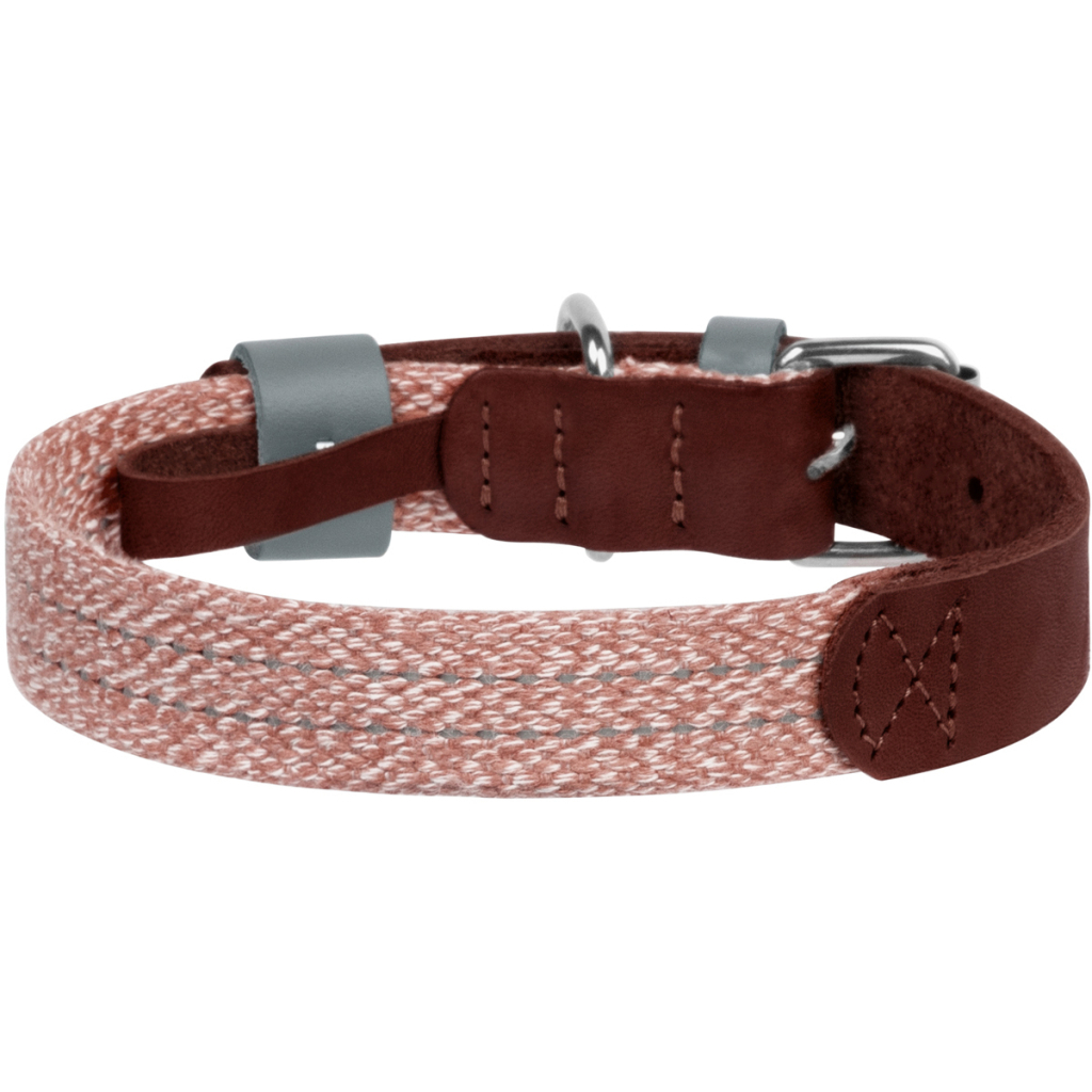 Нашийник для тварин WAUDOG Classic зі шкіри та відновленої бавовни S 15 мм х 27-36 см коричневий (58906) - зображення 2
