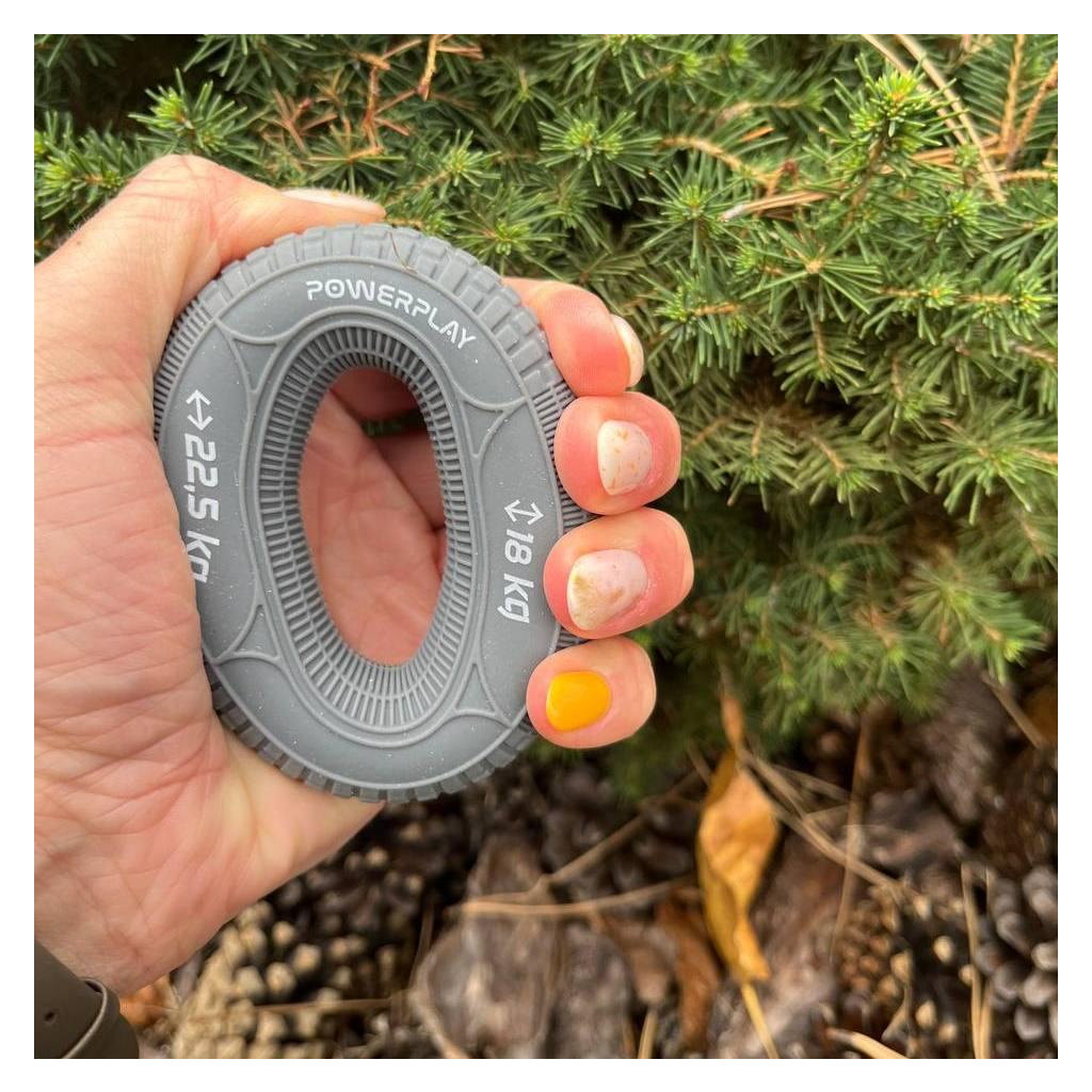 Еспандер PowerPlay PP-4330 Hand Grip Loops Medium 18-22,5 кг Сірий (PP_4330_Grey_(18-22.5kg)) - зображення 7