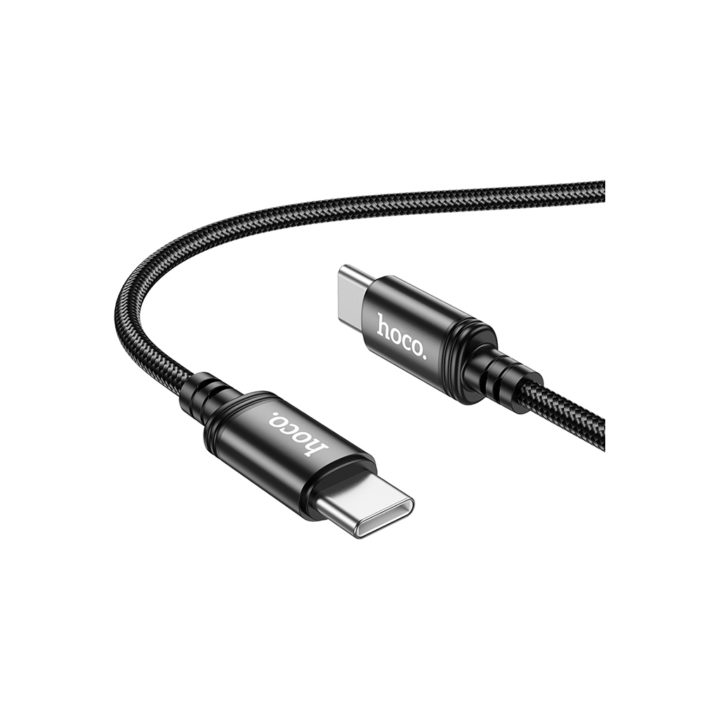 Дата кабель USB-C to USB-C 1.0m Wind 60W X89 black HOCO (6931474784384) - зображення 2