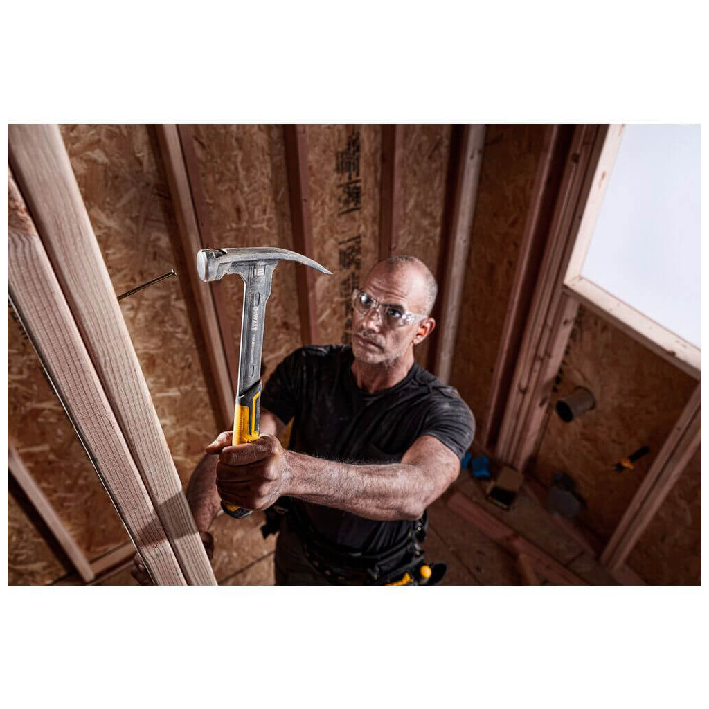 Молоток DeWALT RIP-CLAW, суцільнометалевий, 340 г, з прямим цвяхом. (DWHT51135-0) - зображення 4