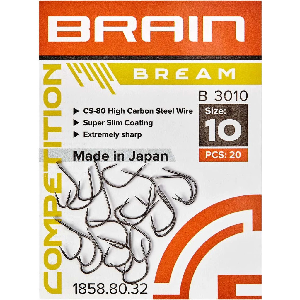 Гачок Brain fishing Bream B3010 08 (20 шт/уп) Black Nickel (1858.80.33) - зображення 2