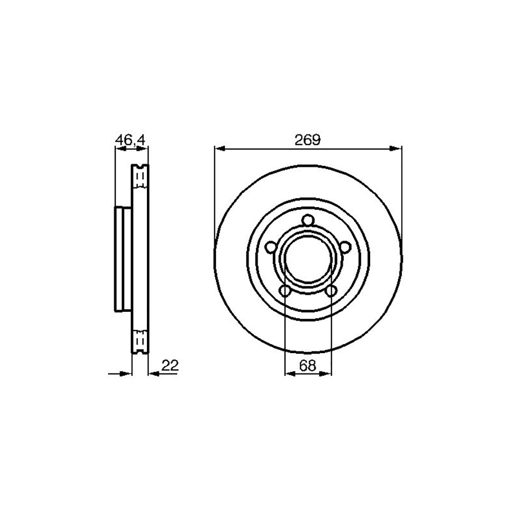 Гальмівний диск Bosch 0 986 478 574 - зображення 3
