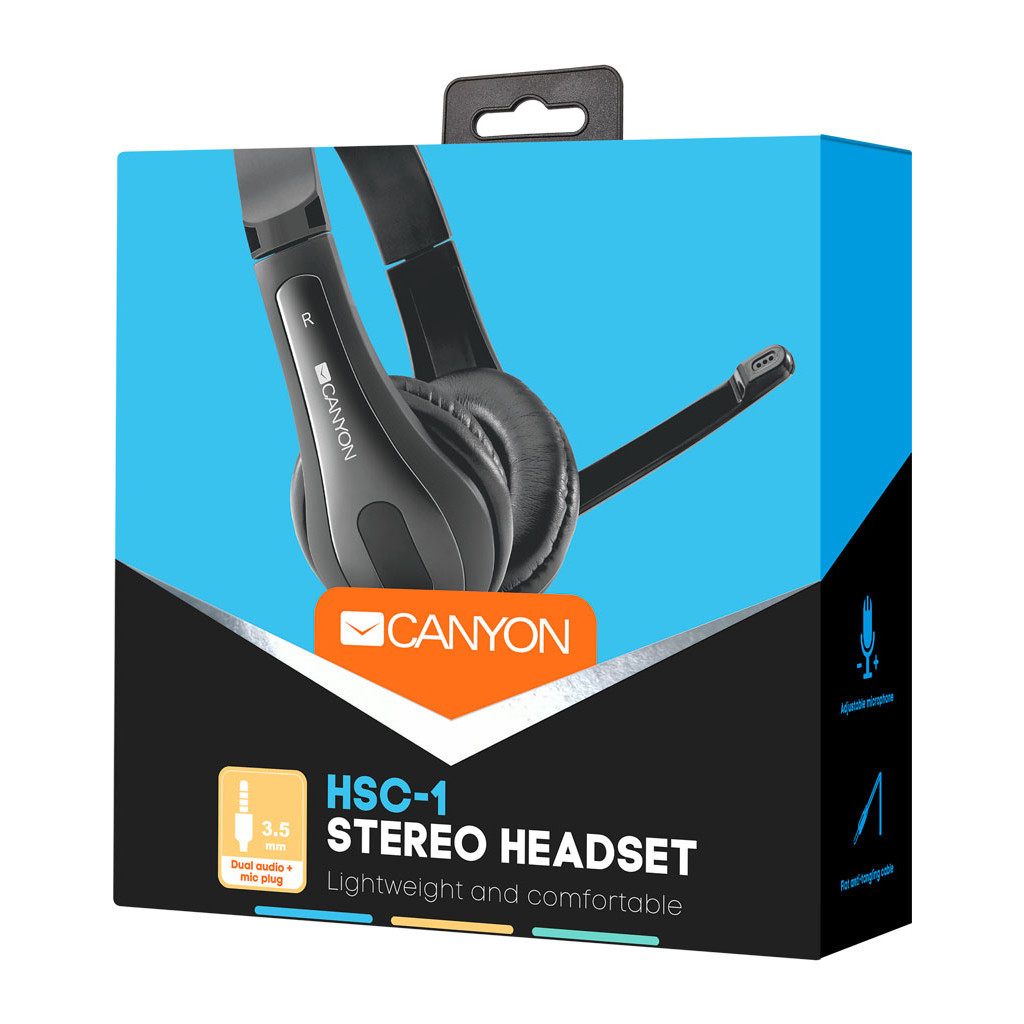 Навушники Canyon HSC-1 Black (CNS-CHSC1B) - зображення 4