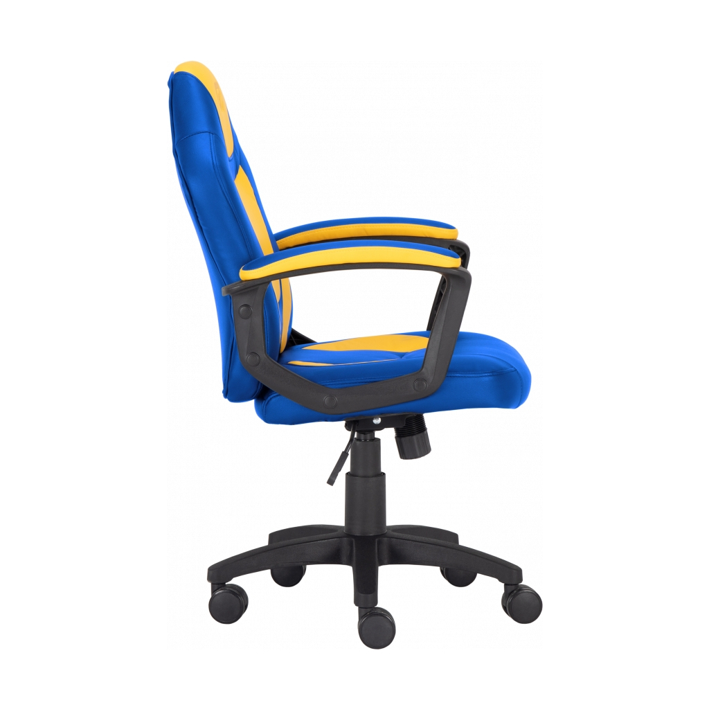 Крісло ігрове GT Racer X-1414 Blue/Yellow - зображення 3