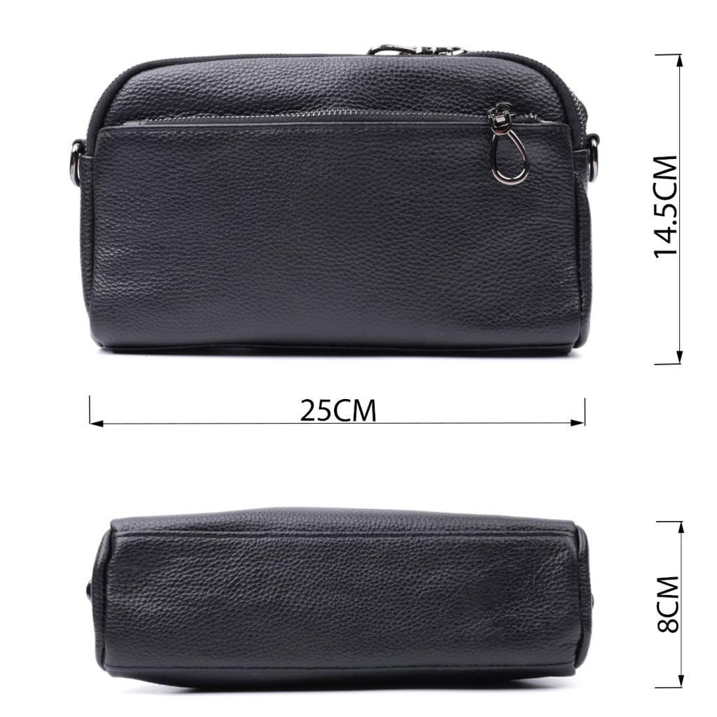 Сумка Vintage Жіноча з кишенями з натуральної шкіри Чорна (22597) - зображення 3