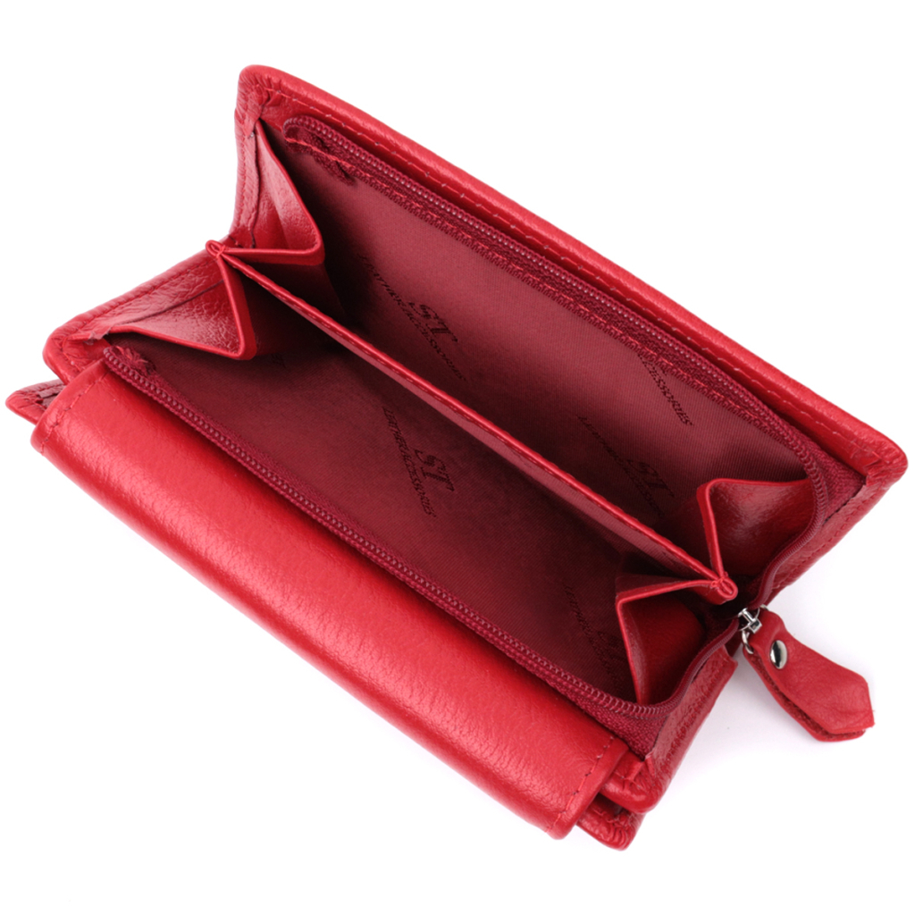 Гаманець ST Leather З натуральної шкіри Червоний (22739) - зображення 8