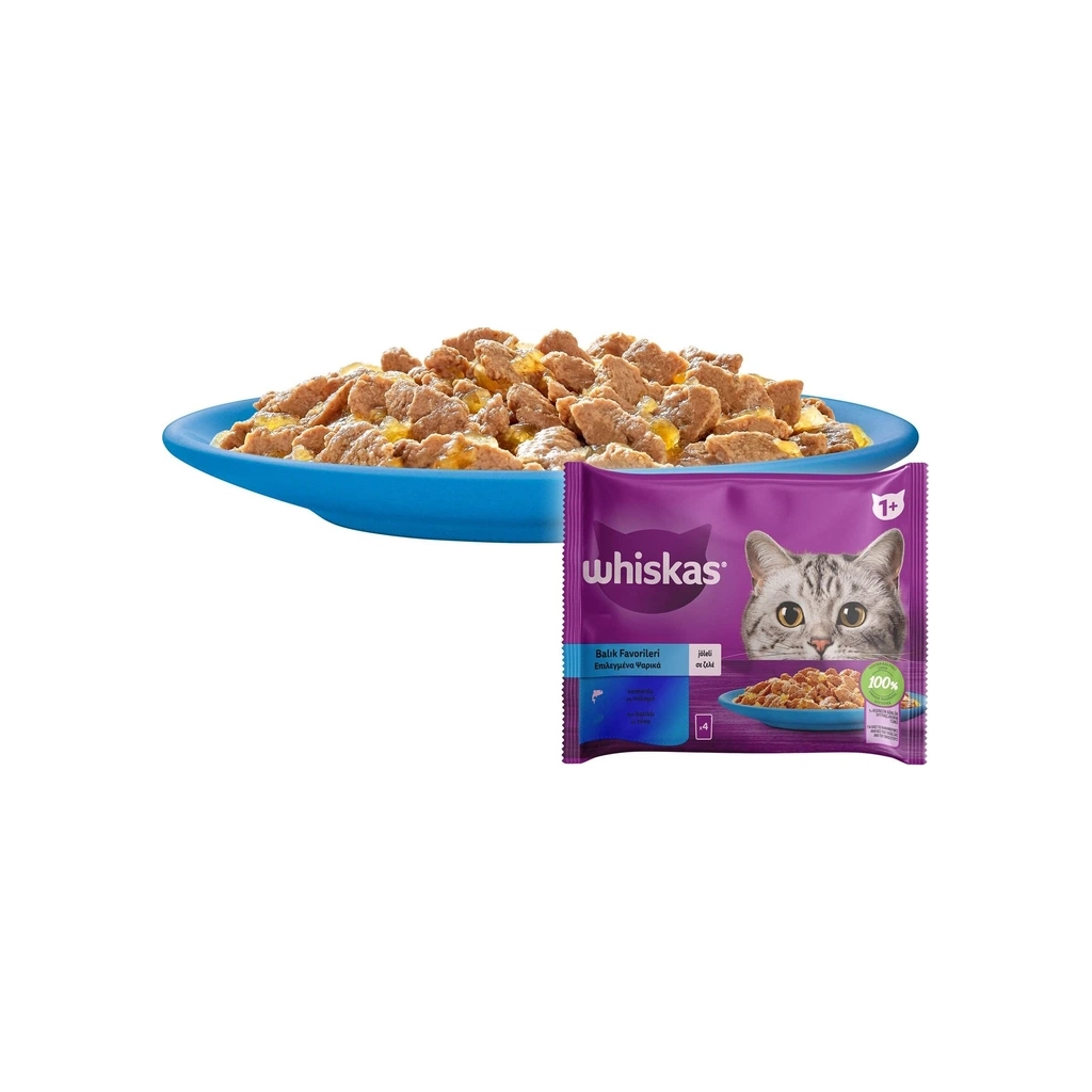 Вологий корм для кішок Whiskas тунець, лосось в желе 4х85 г (8410136025433) - зображення 6