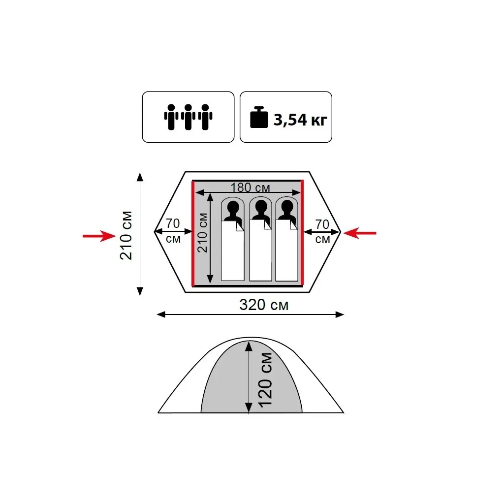 Намет Tramp Lite Tourist 3 Sand (UTLT-002-sand) - зображення 12