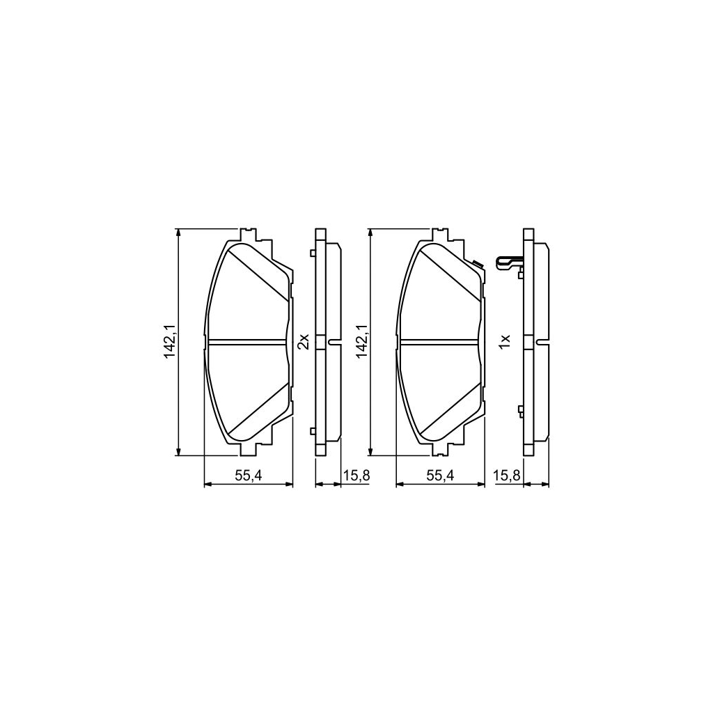 Гальмівні колодки Bosch 0986494804 - зображення 3
