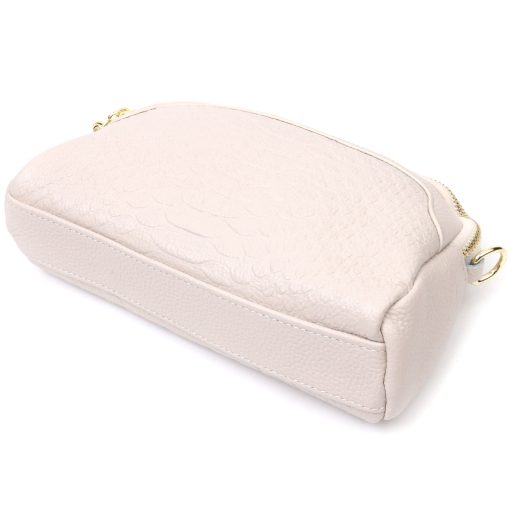 Сумка Vintage На два відділення з натуральної шкіри Біла (22357) - зображення 5