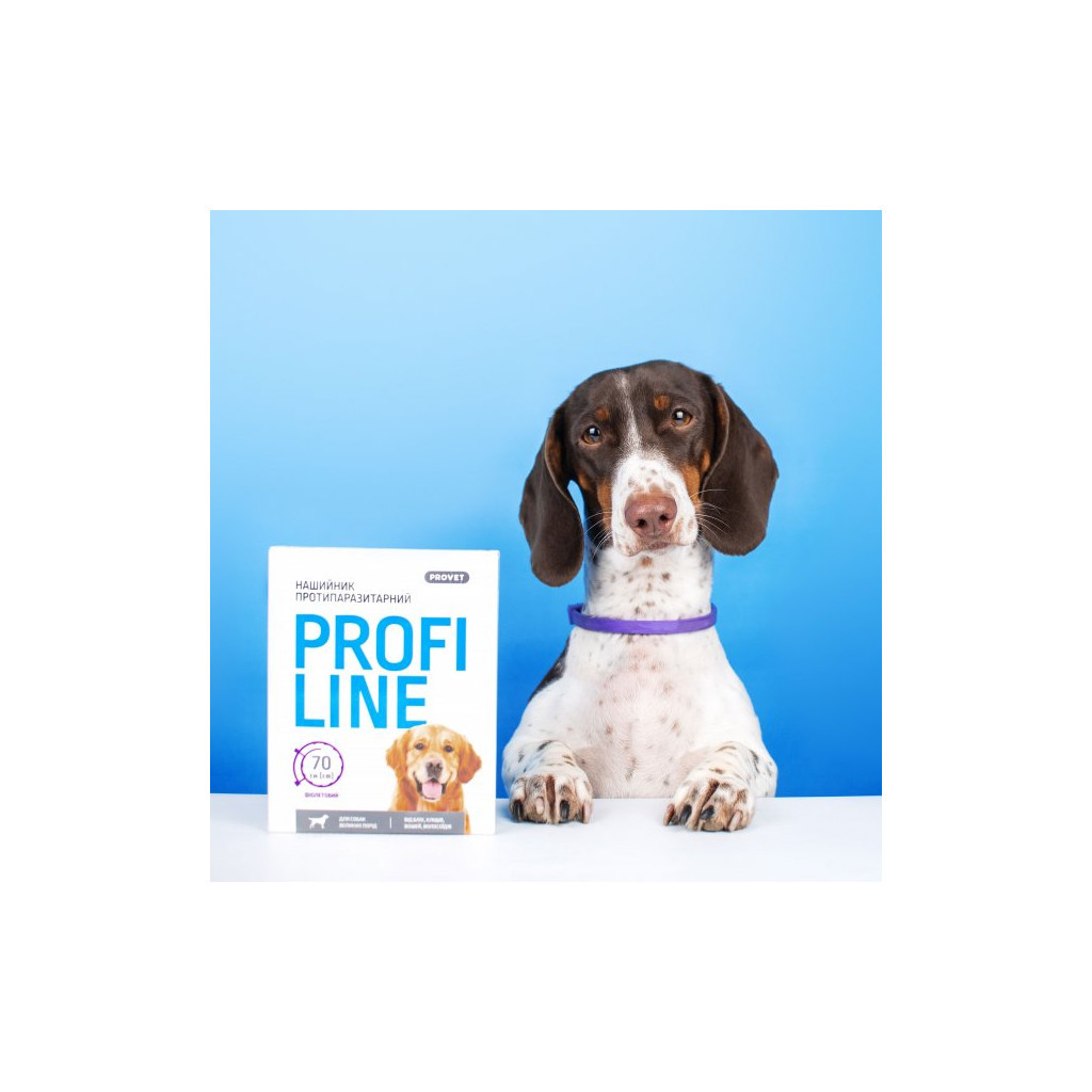 Нашийник для тварин ProVET Profiline для великих порід (інсектоакарицид) 70 см фіолетовий (4823082430987) - изображение 5