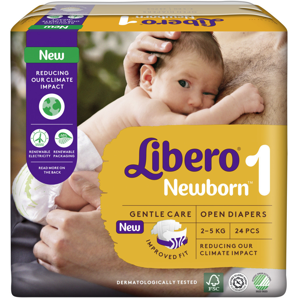 Підгузки Libero New Born 1 2-5 кг 24 шт (7322541197562) - зображення 2