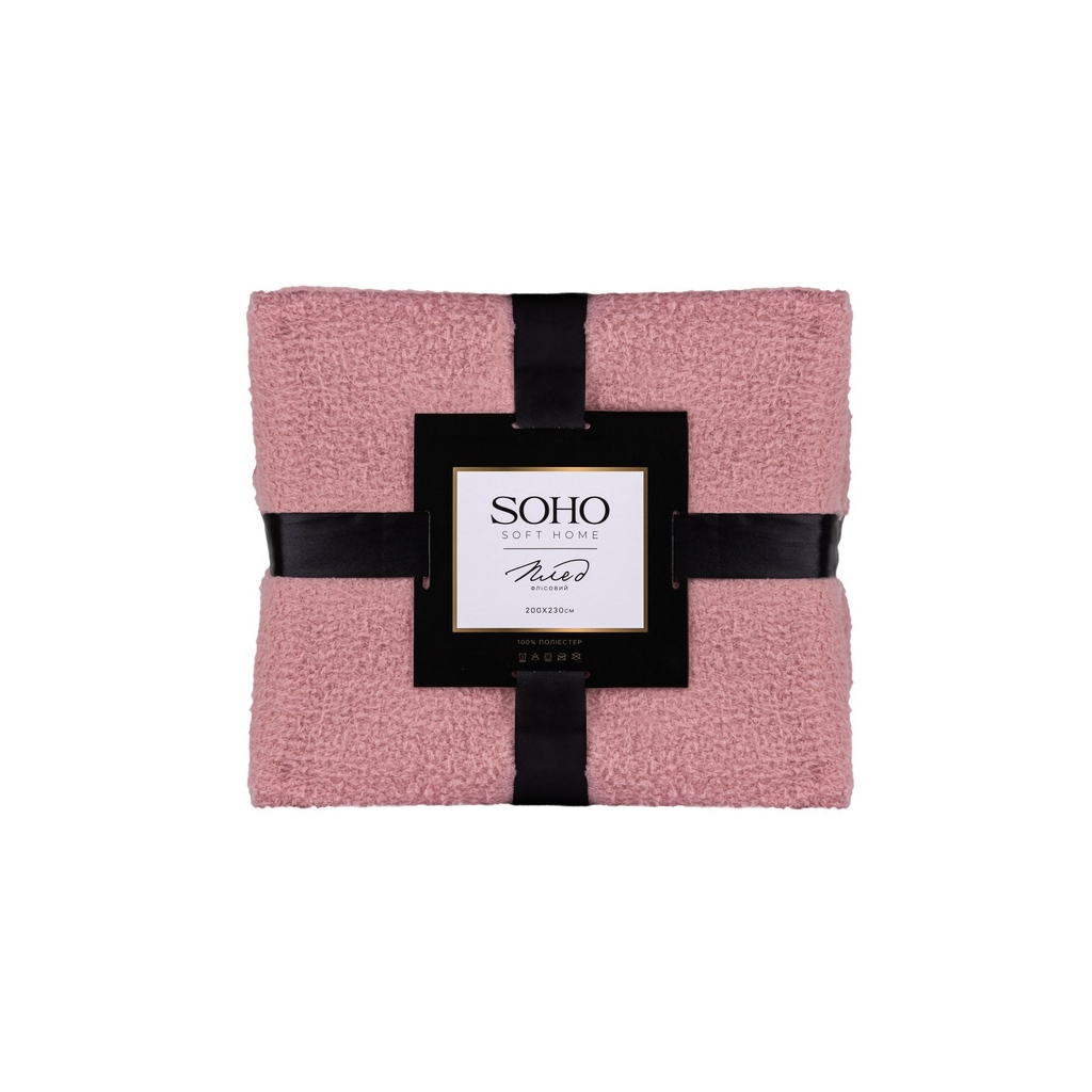 Плед Soho флісовий 200x230 см Pattern light pink (1001К) - зображення 1