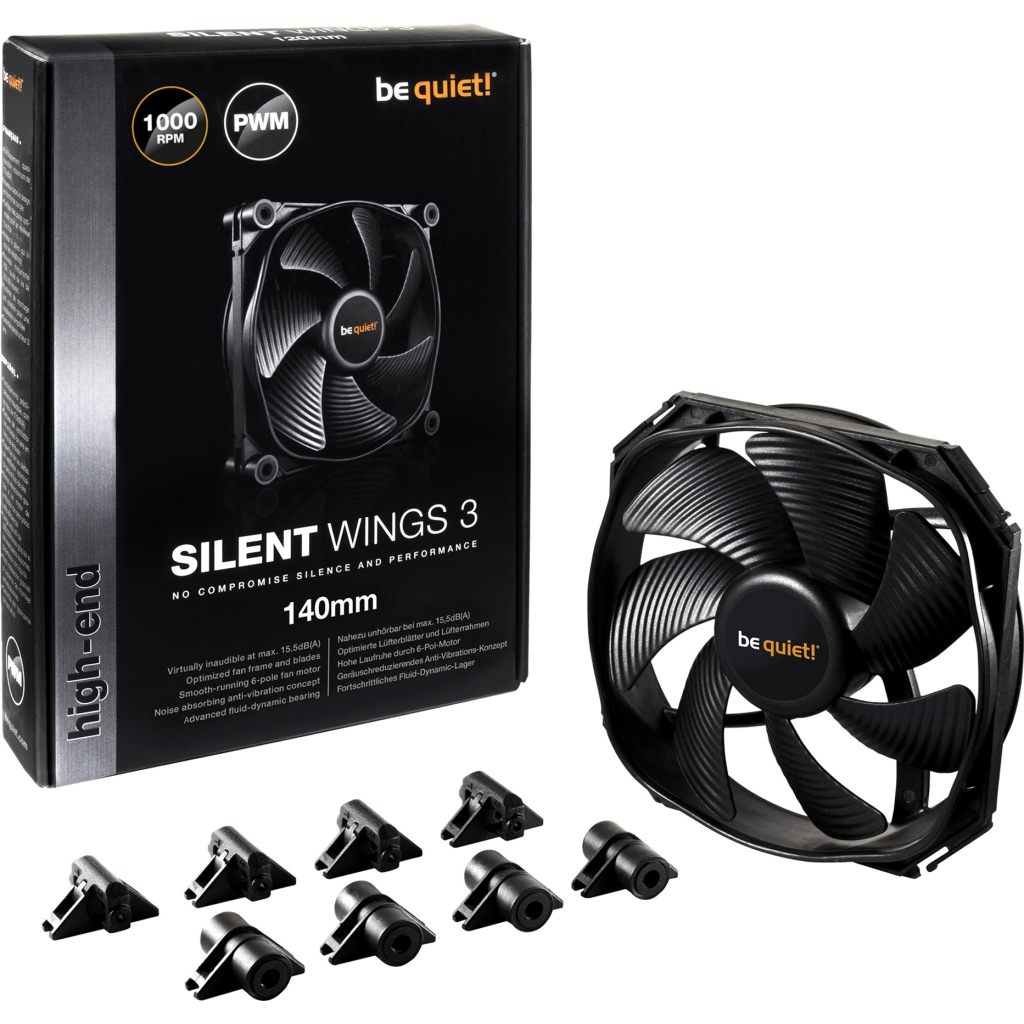 Кулер до корпусу Be quiet! Silent Wings 3 140mm PWM (BL067) - зображення 3