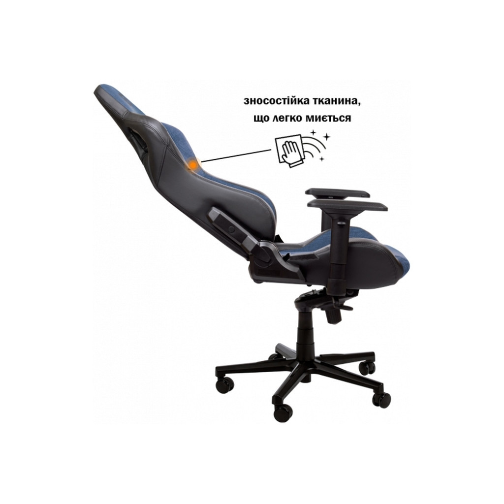 Крісло ігрове GT Racer X-8005 Dark Blue/Black - зображення 4