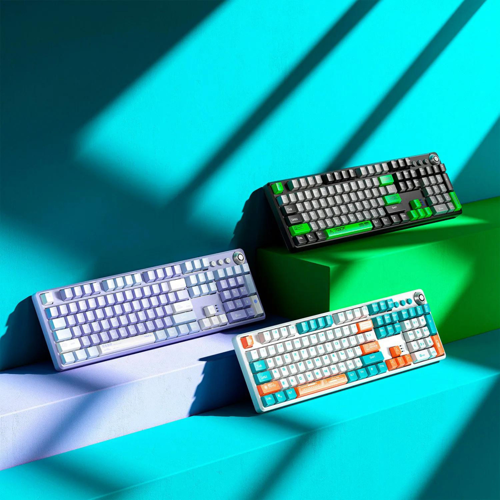 Клавіатура Aula F2088 Pro Mechanical White/Violet + 9 Purple keys KRGD Blue USB UA (6948391234915) - зображення 3