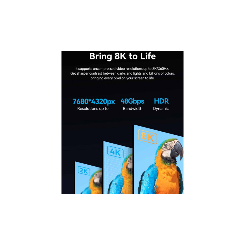 Кабель мультимедійний HDMI M to HDMI mini M 1.0m V2.1 8K 60Hz green VENTION (AGJGF) - picture 5