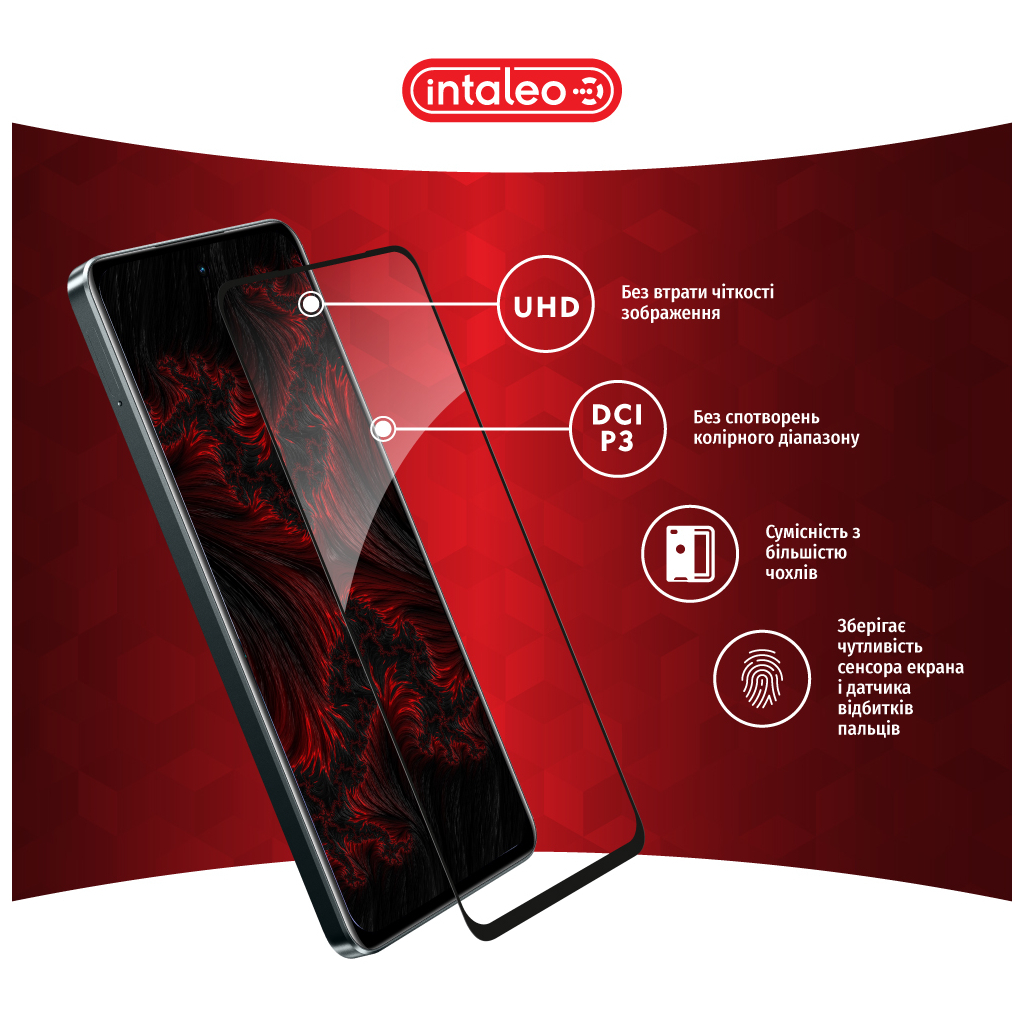 Скло захисне Intaleo Full Glue Realme C67 Black (1283126590047) - зображення 4