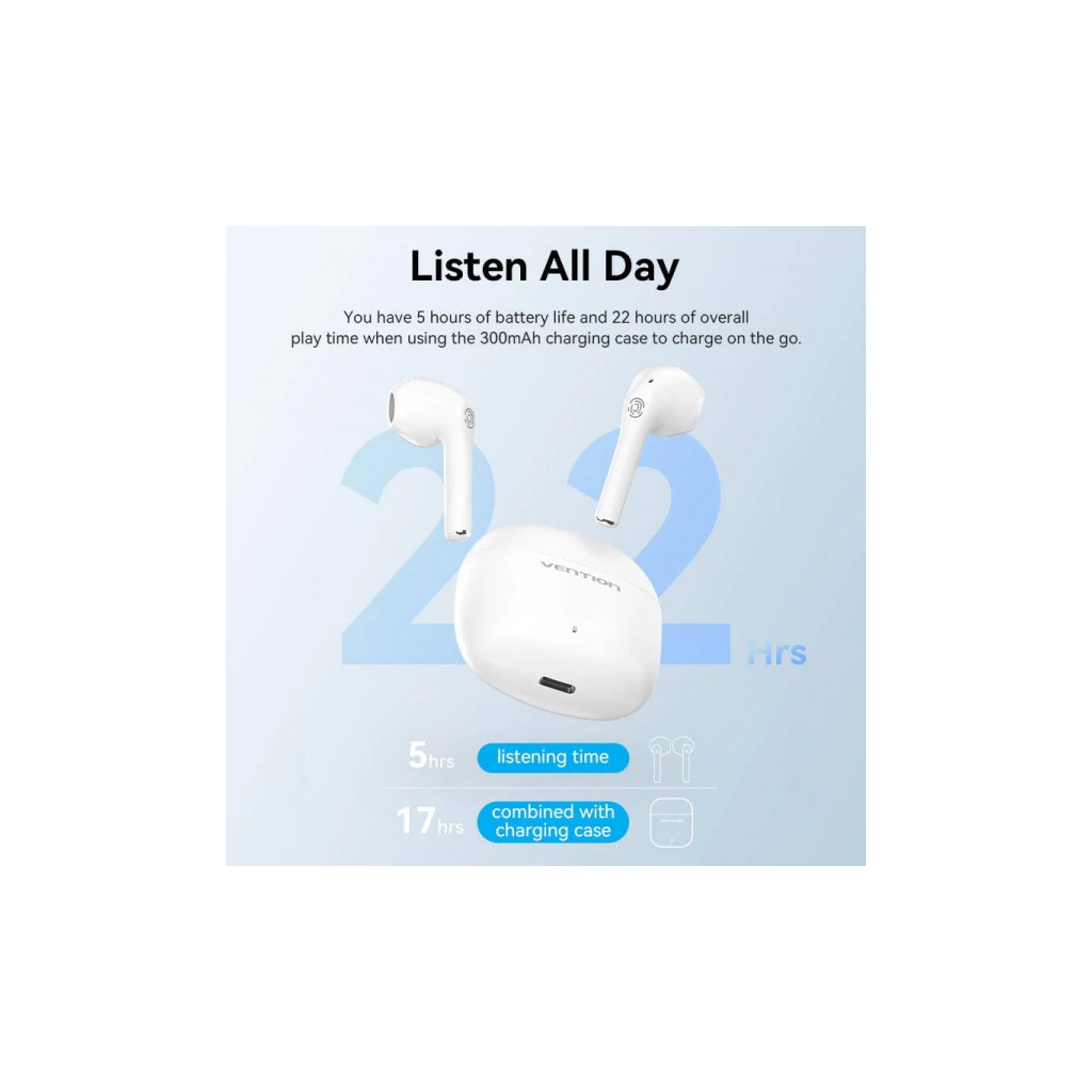 Навушники Vention Elf Earbuds E02 White (NBGW0) - зображення 8