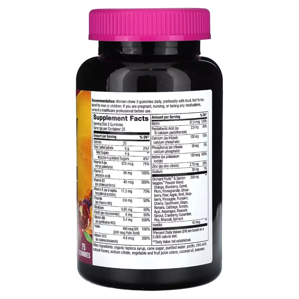 Мультивітамін Nature's Way Мультивітаміни преміум для жінок, смак винограду, віша (NWY-15897) - зображення 2