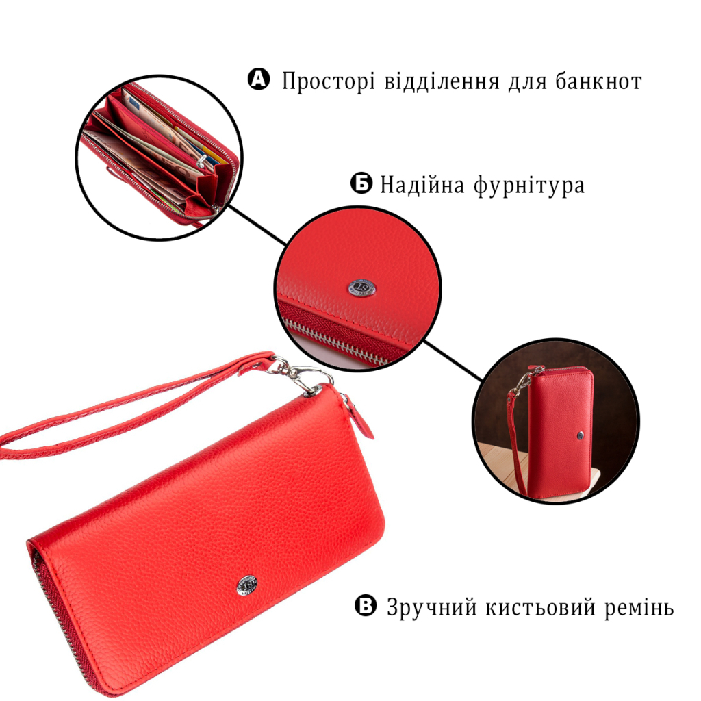 Гаманець ST Leather Червоний (18931) - зображення 4
