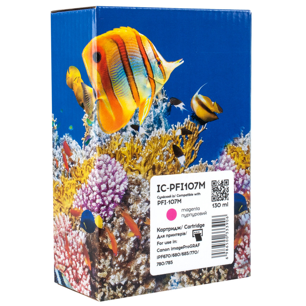Картридж Barva Canon PFI-107M (6707B001) 130 мл, Magenta (IC-PFI107M) - зображення 1