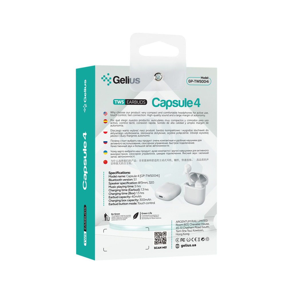 Навушники Gelius Pro Capsule 4 GP-TWS-004i White (00000089892) - зображення 7