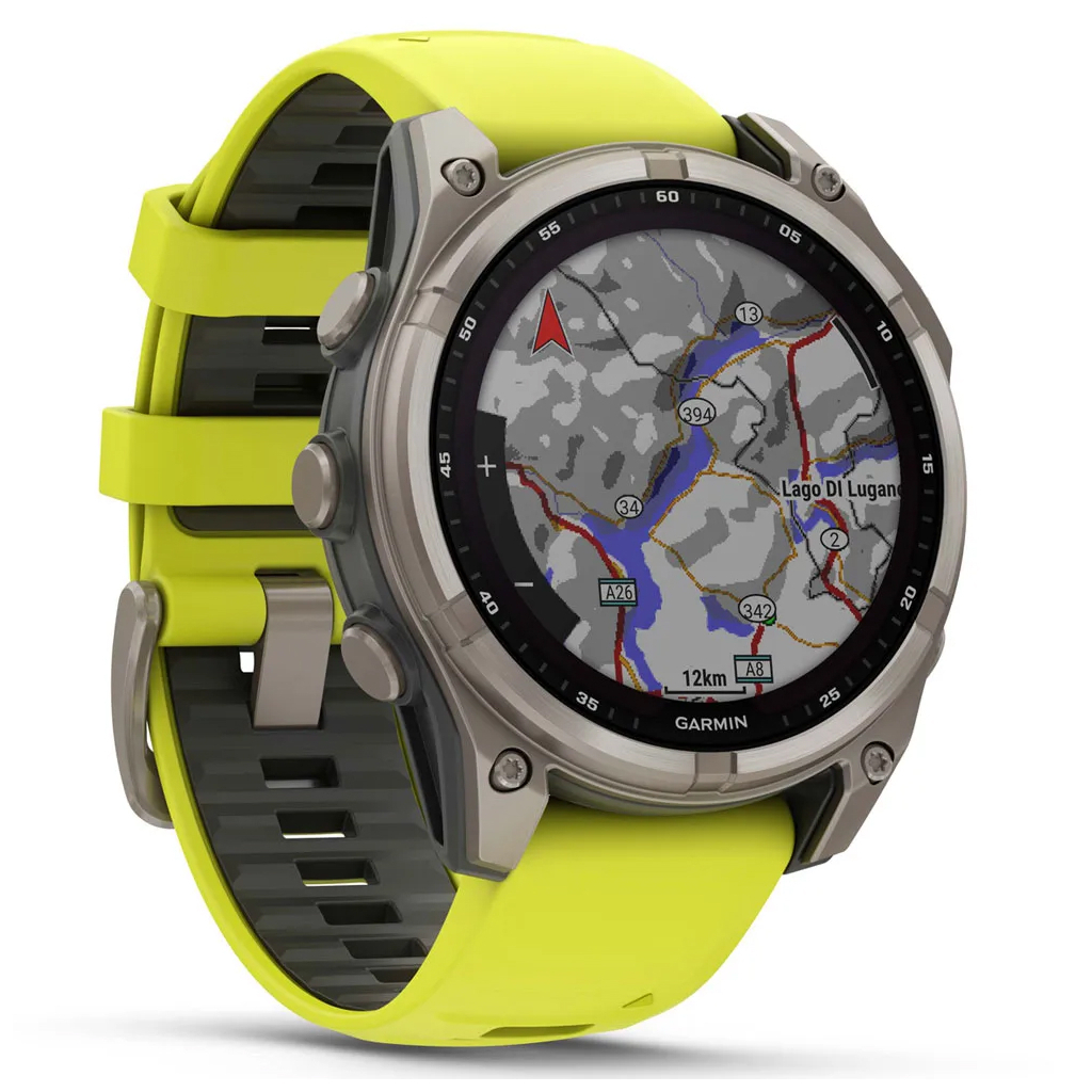 Смарт-годинник Garmin fenix 8 47mm,Saph Solar, BareTi/Graphite,AmpYe/GrphBnd (010-02906-21) - изображение 3