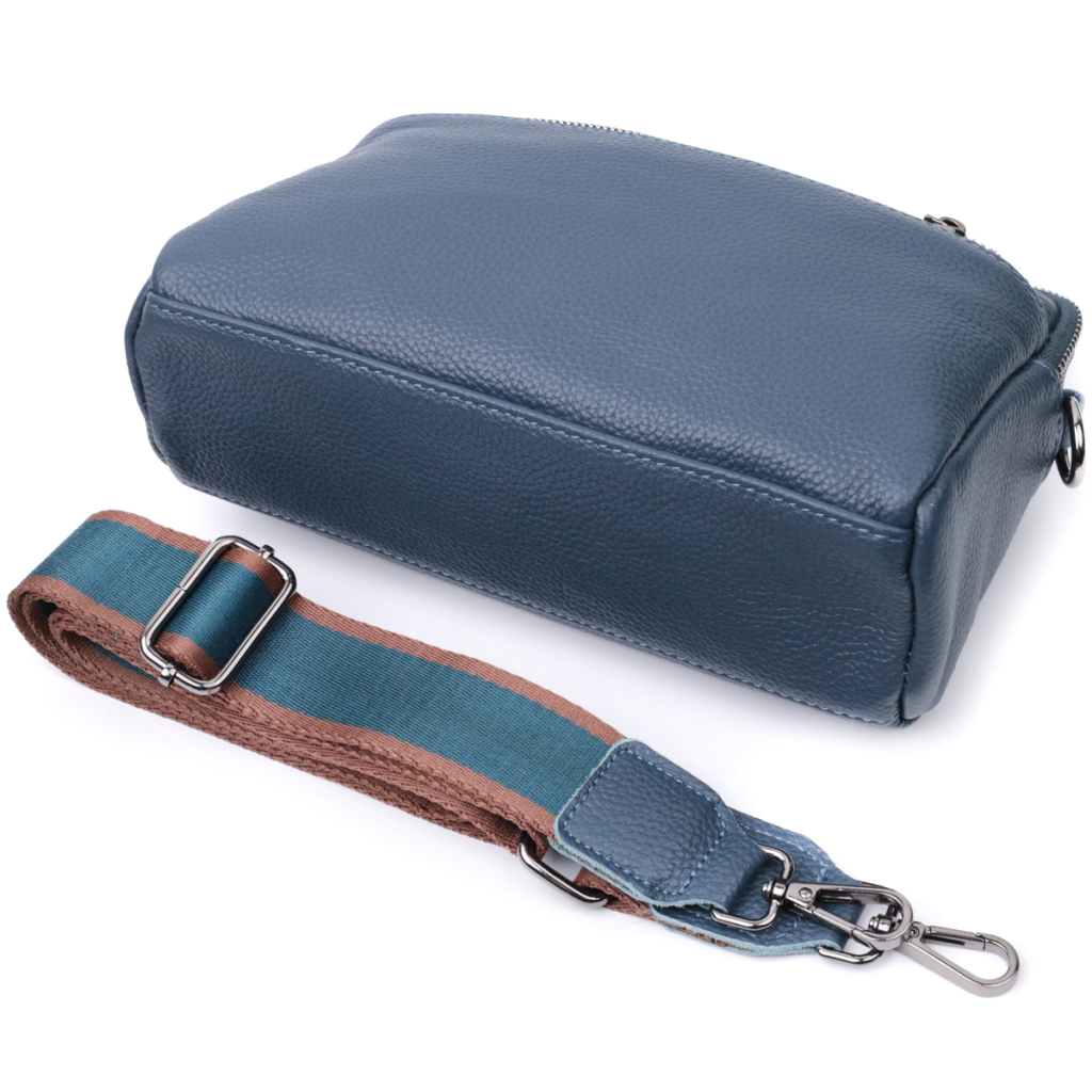 Сумка Vintage З натуральної шкіри Синя (22600) - зображення 7